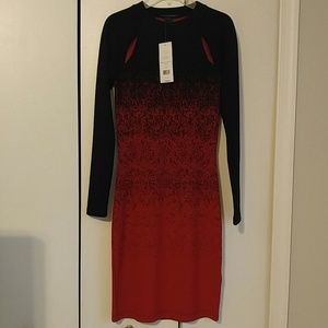 French Connection Red and Black Dress